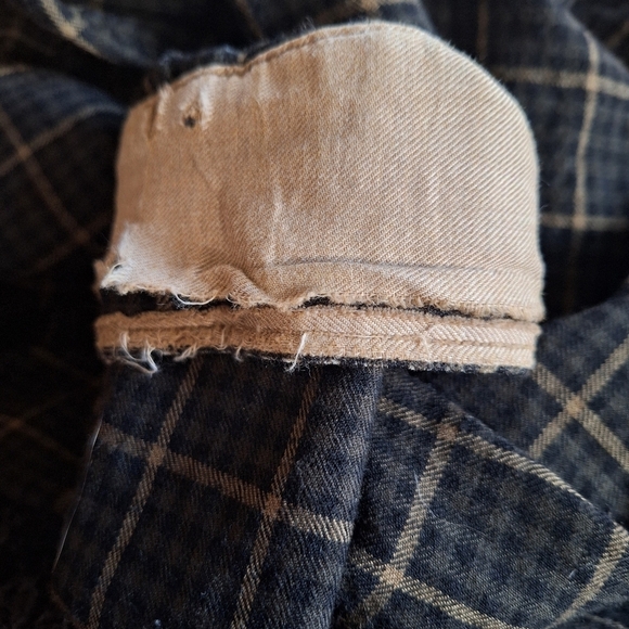 Daks London Mens Wool Blend Button Down Flannel Black/Tan/Gray Size 110 M/L - Picture 7 of 8